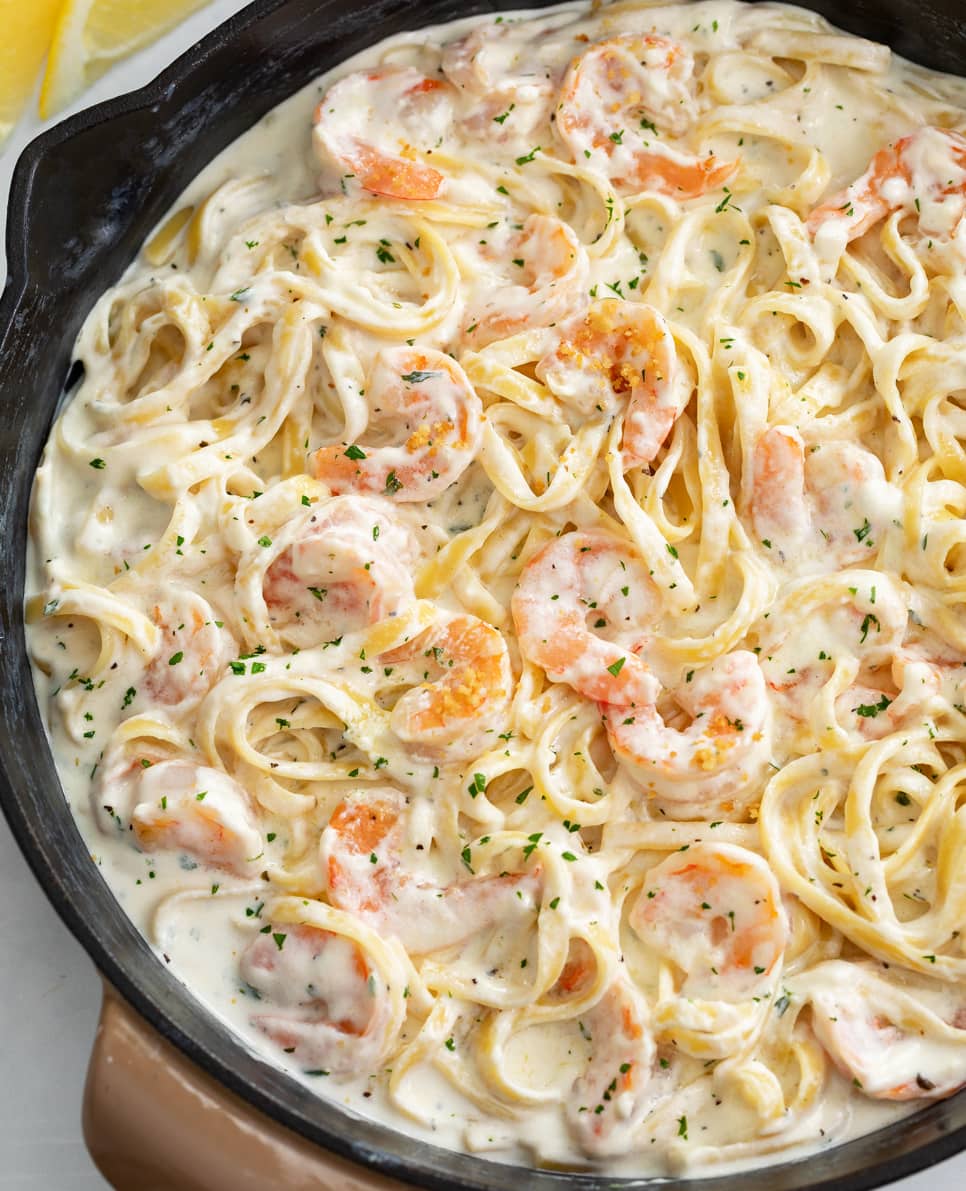 Creamy Shrimp Pasta Recipe (VIDEO) 