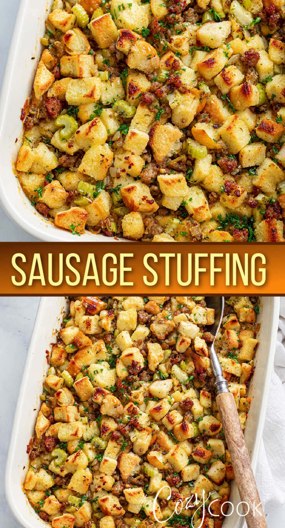 Sausage Stuffing - The Cozy Cook