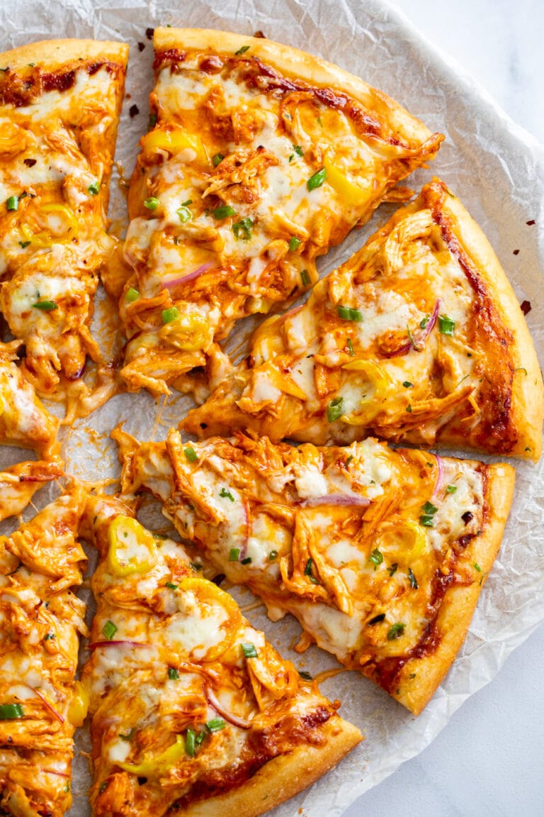 Buffalo Chicken Pizza - The Cozy Cook