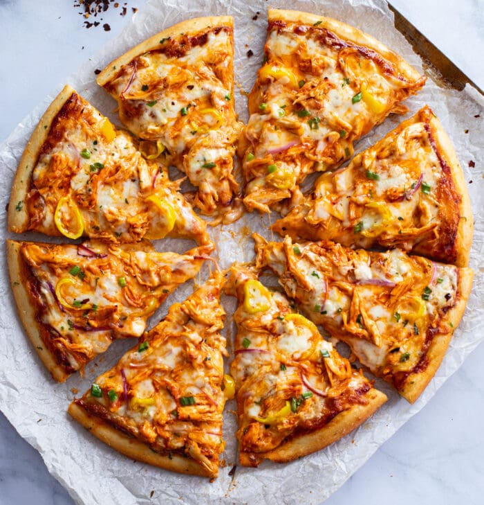 Buffalo Chicken Pizza - The Cozy Cook