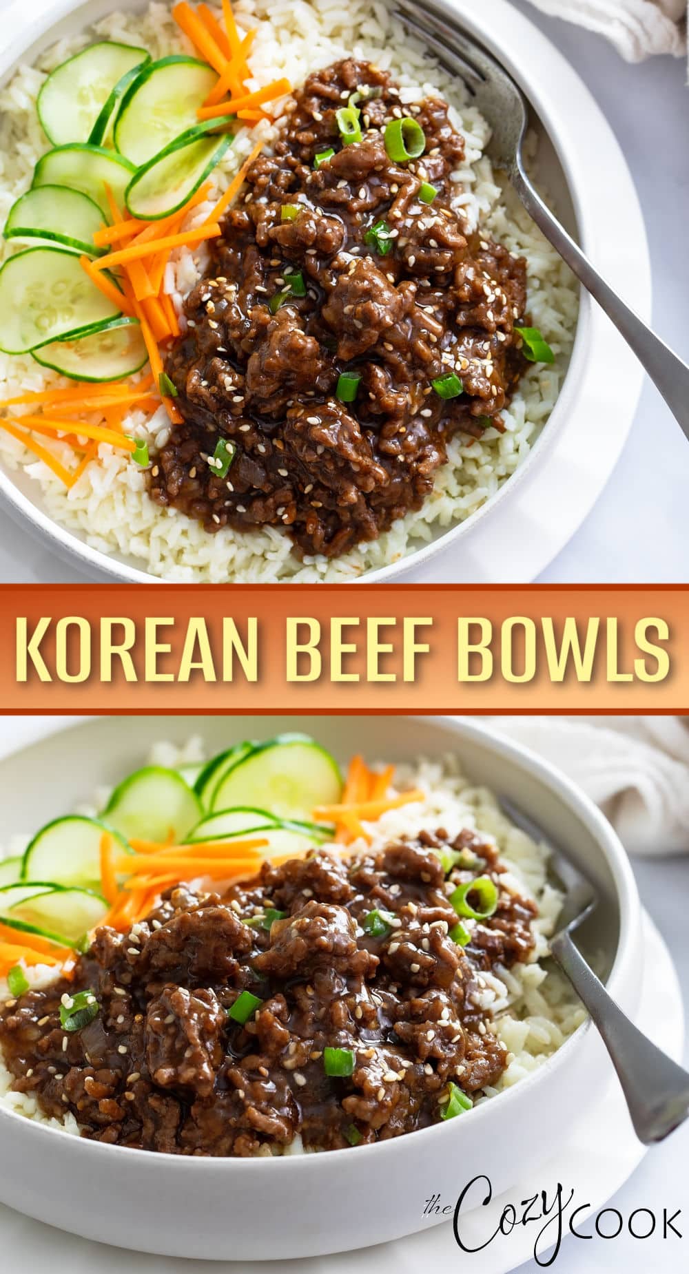 Korean Beef Bowls - The Cozy Cook
