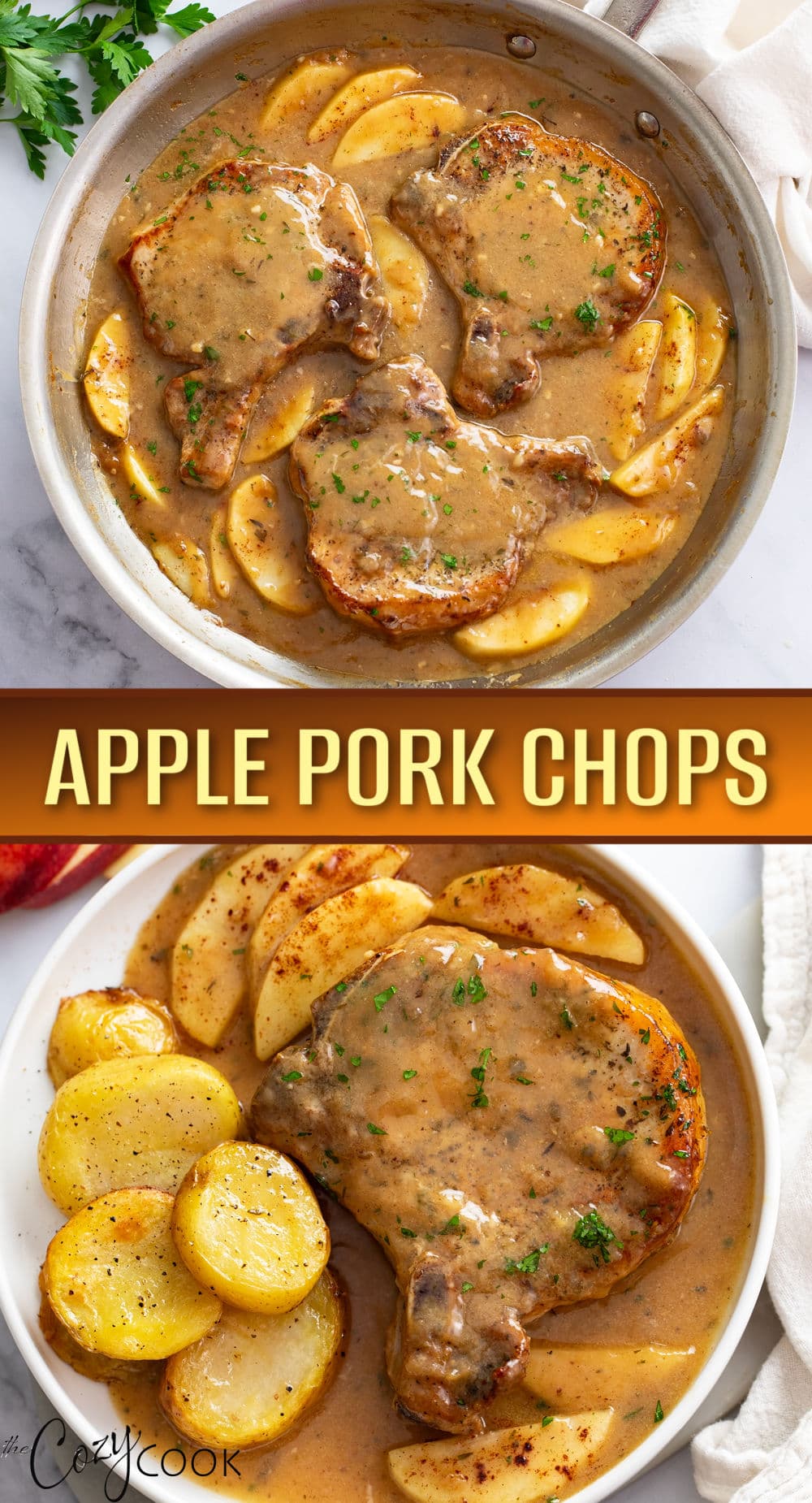 Apple Pork Chops - The Cozy Cook