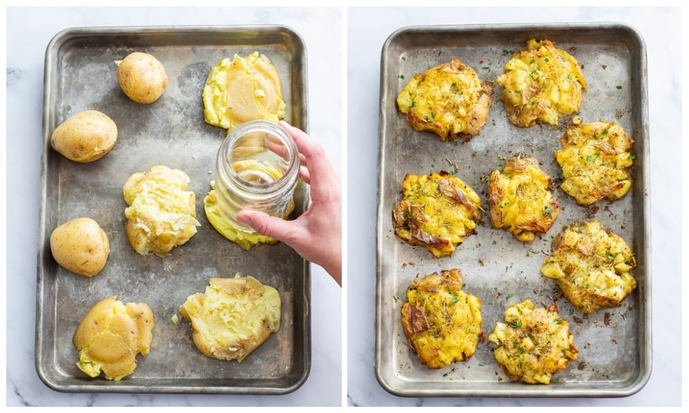 Smashed Potatoes - The Cozy Cook