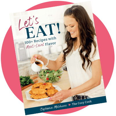 Let's Eat cookbook cover mockup.