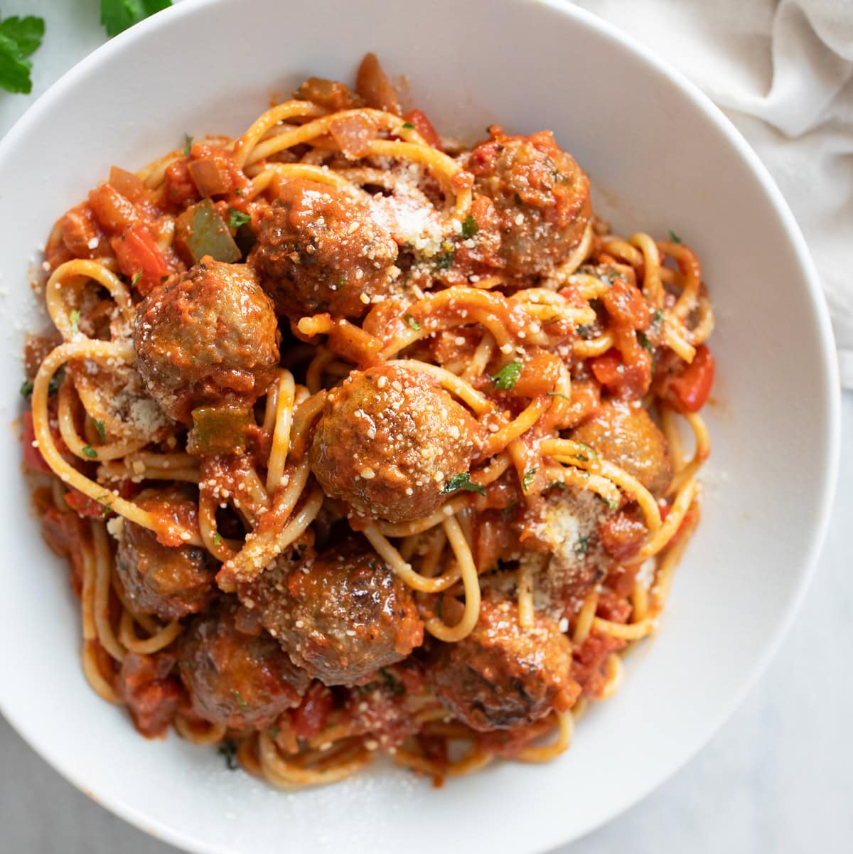 Sausage Spaghetti - The Cozy Cook