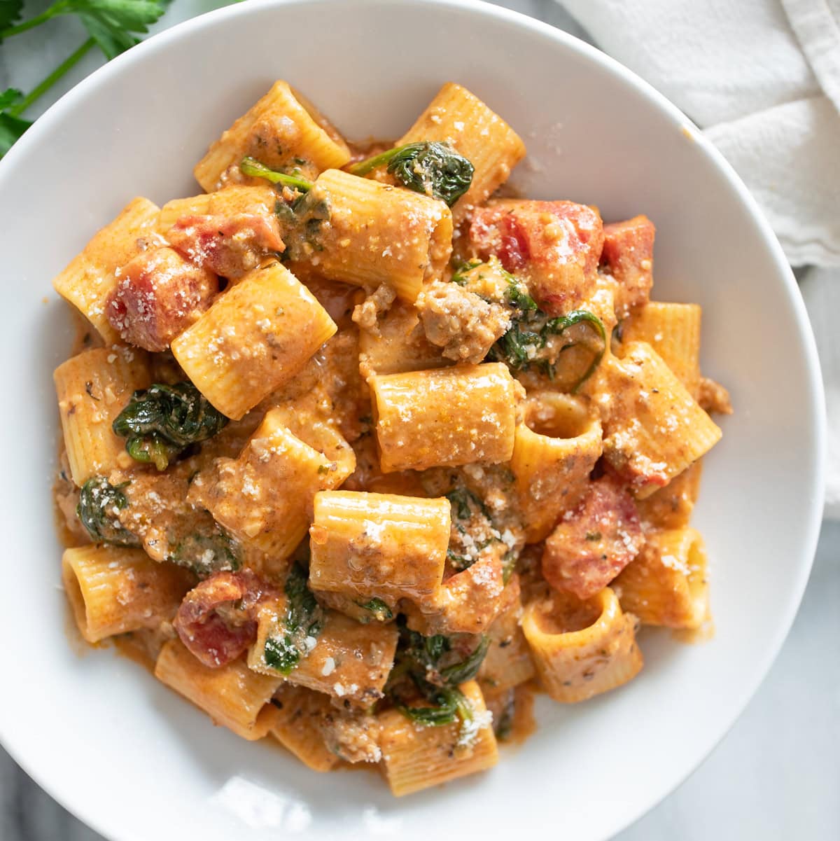 Tomato Spinach Pasta