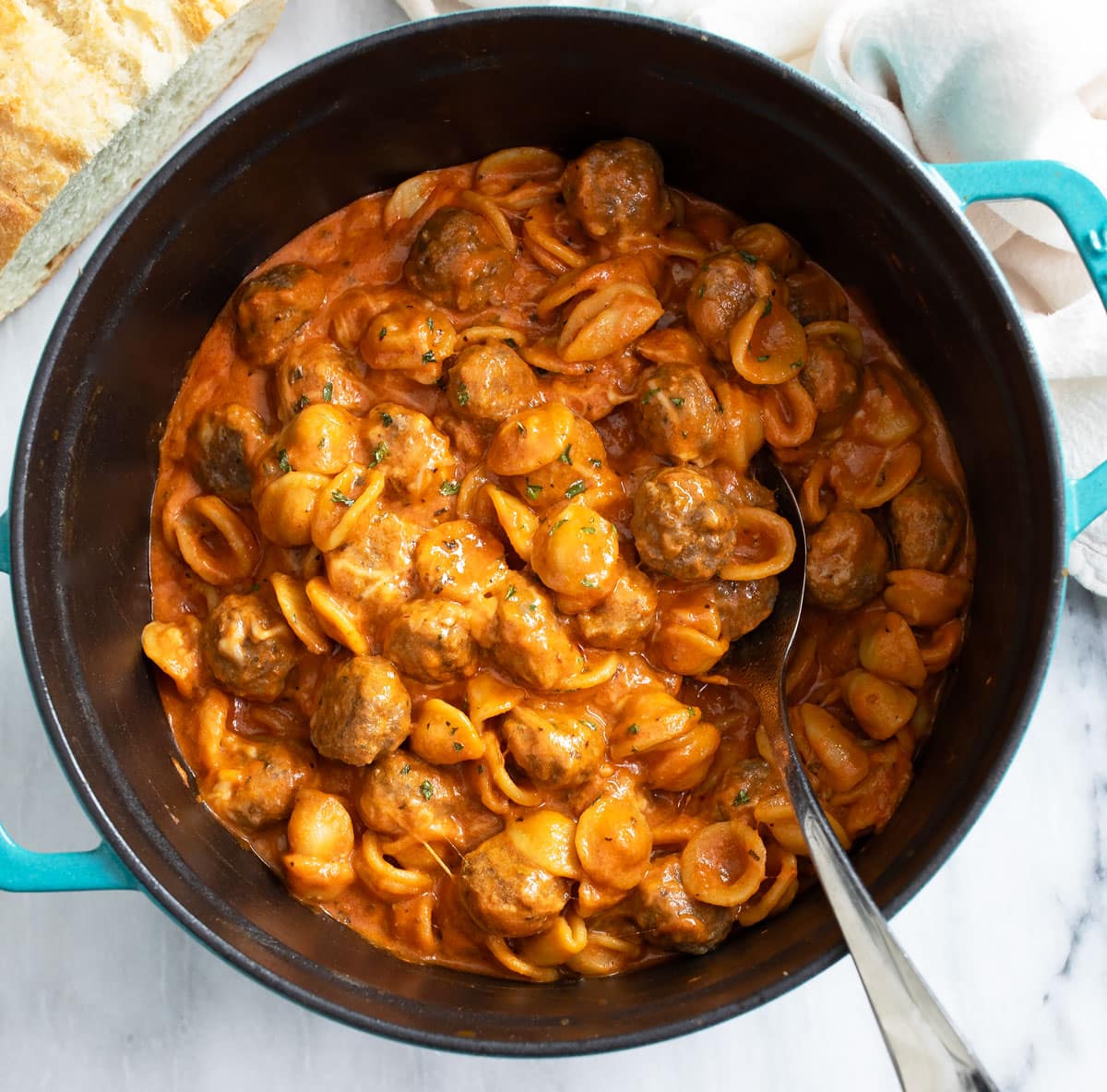 Meatball Pasta (One Pot!)